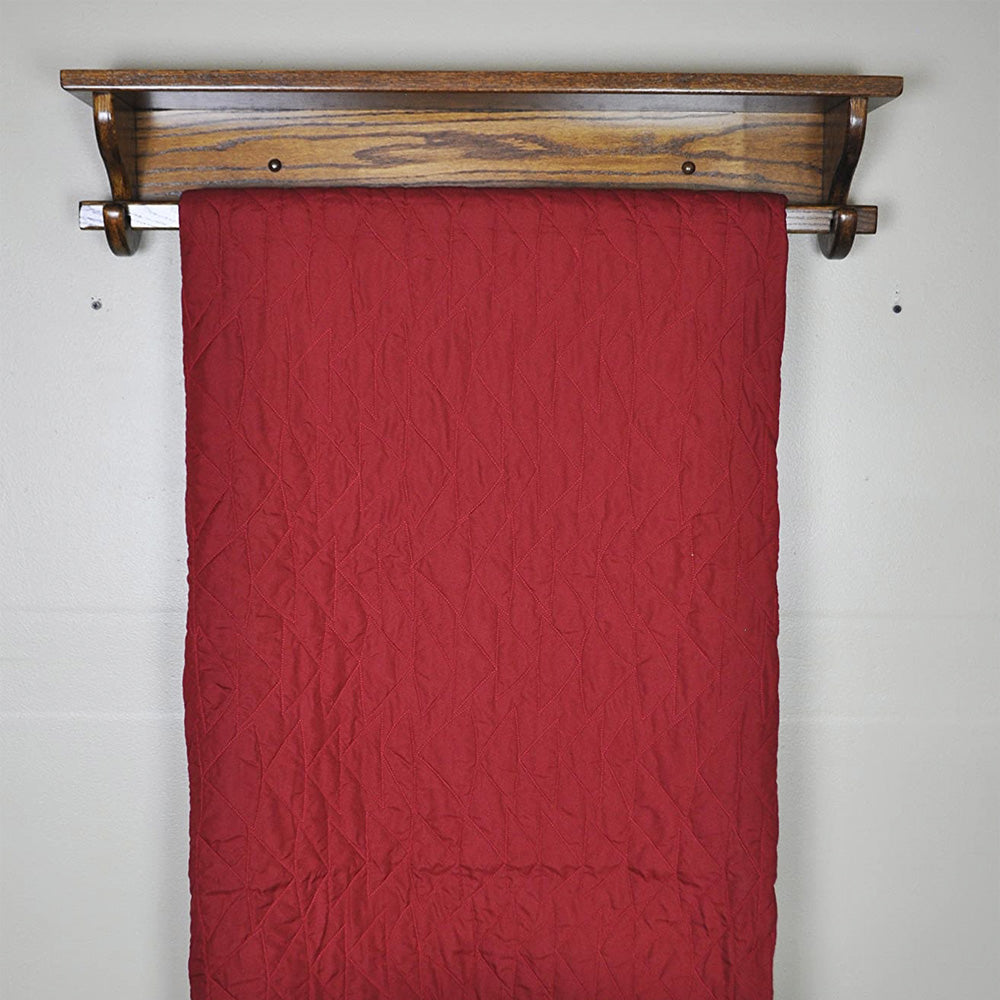 Rustic Quilt Rack Shelf