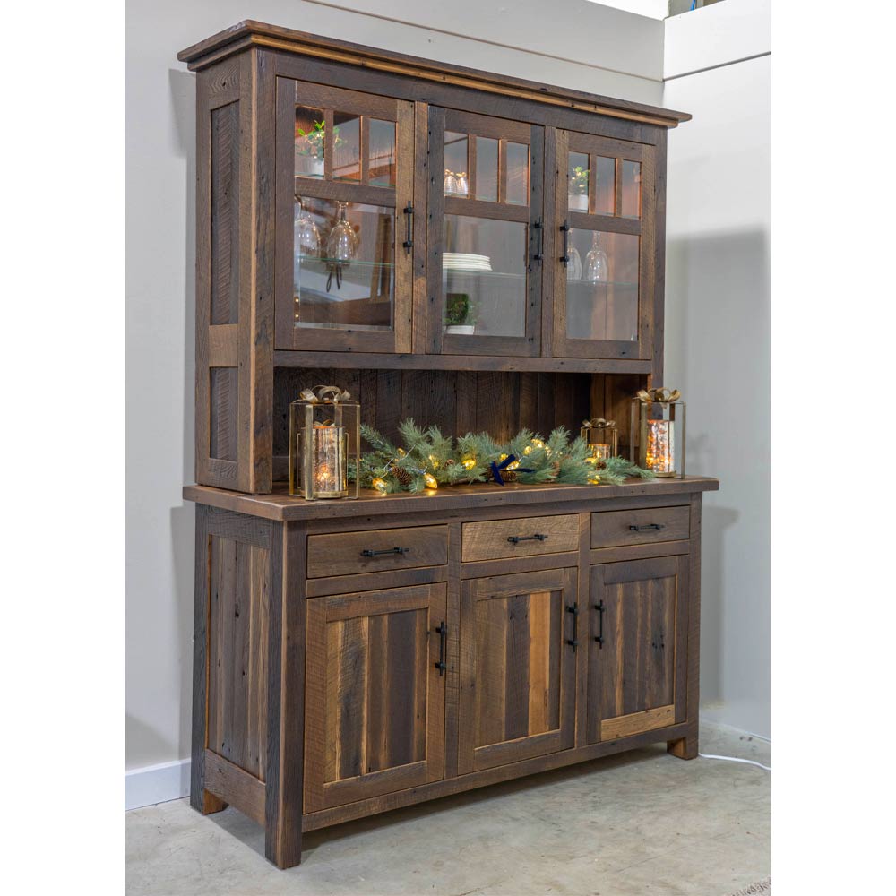 Rustic Reclaimed Wood Hutch Buffet