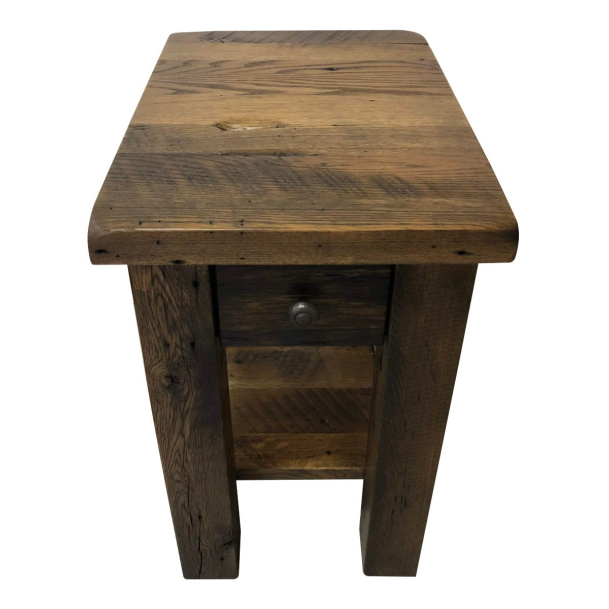 Reclaimed Wood Side Table, Murky Finish