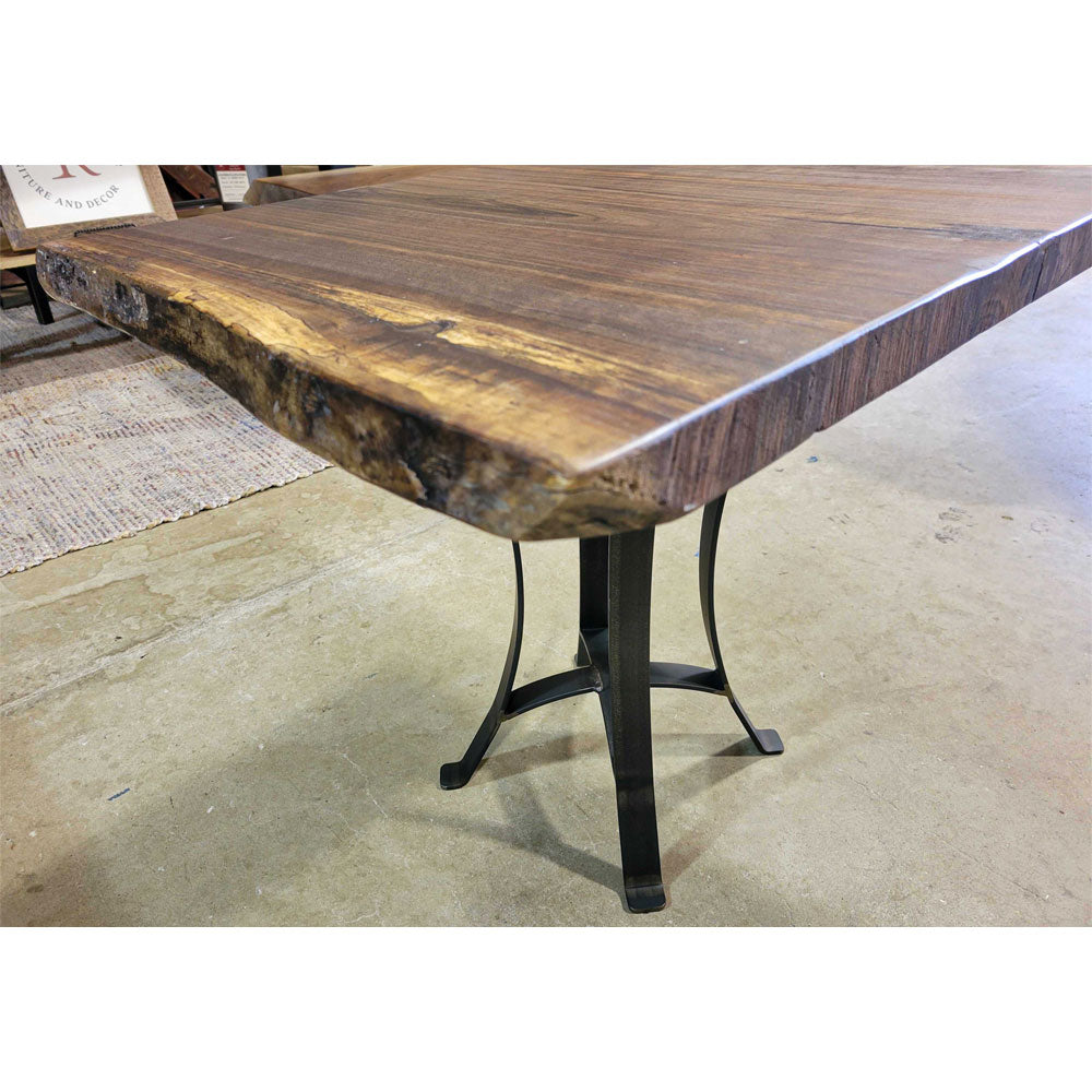 18" Rustic Walnut Live Edge End Table