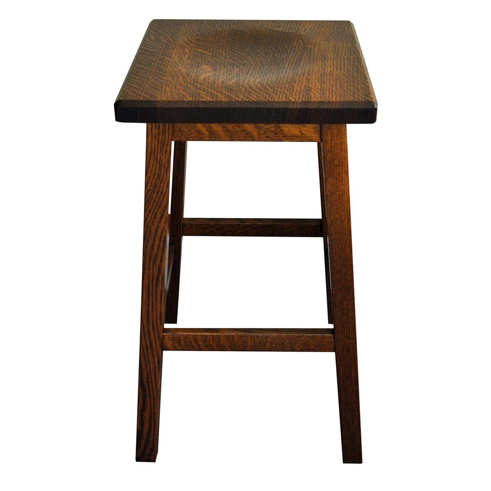 Wooden Oak Bar Stools Mission Style