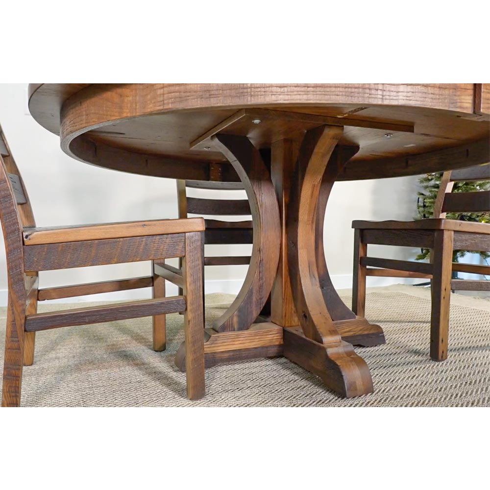 Solid Wood Pedestal Dining Table