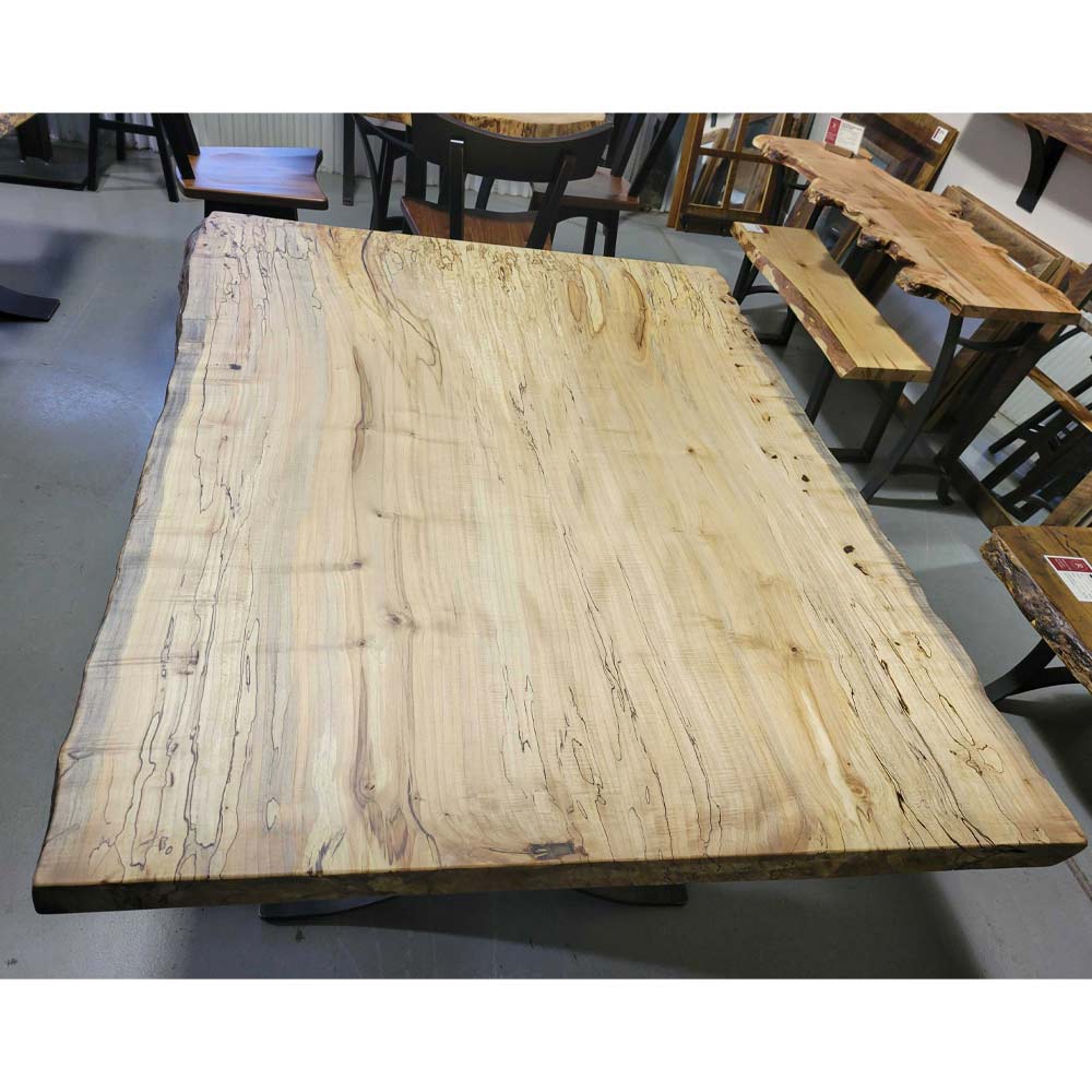 68" Live Edge Spalted Maple Dining Table