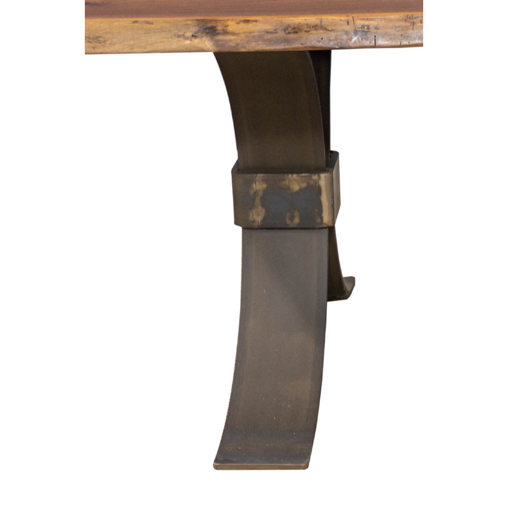 8' Tabernash Reclaimed Oak Barnwood Dining Table, Provincial