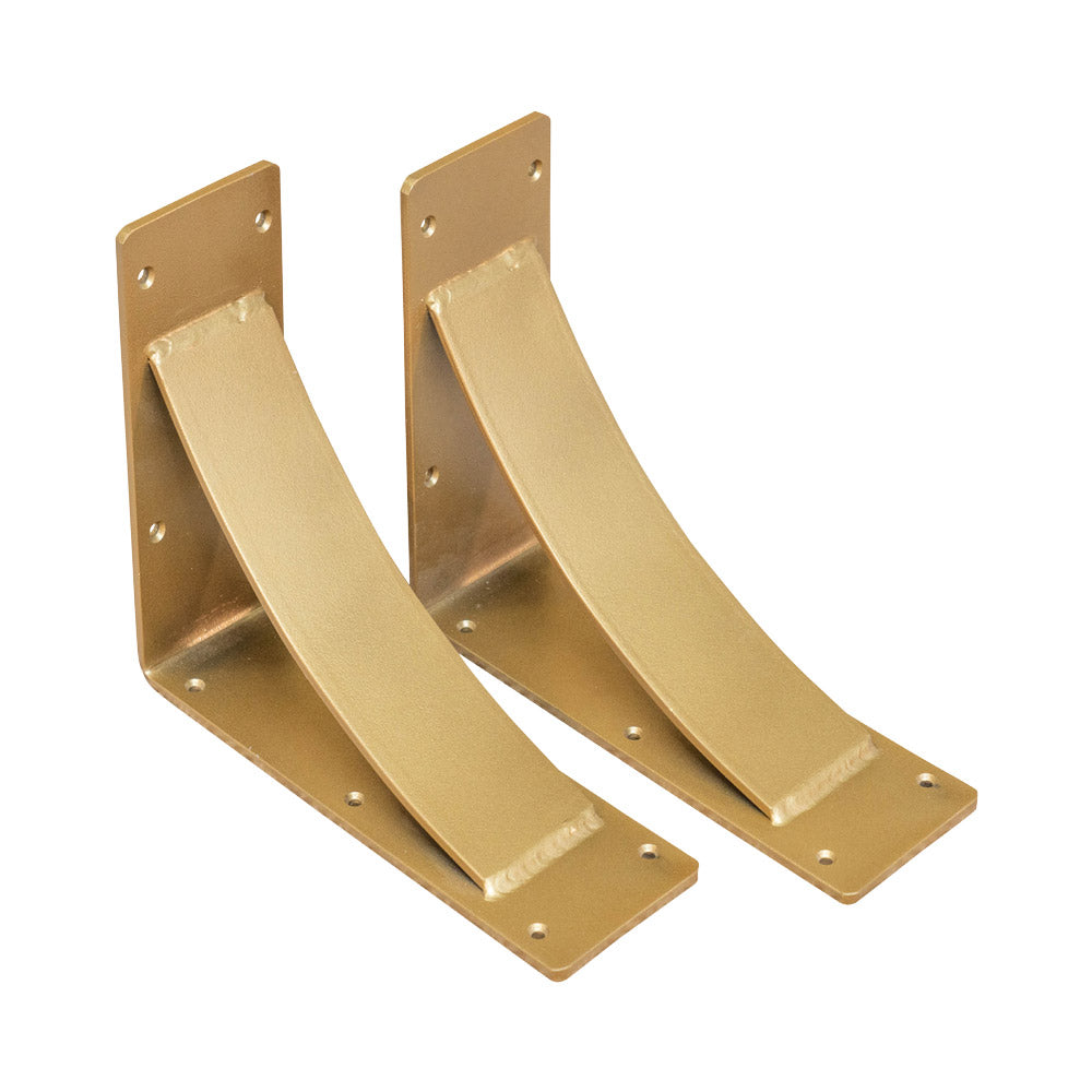 Arched Gold Mantel Brackets 7x12