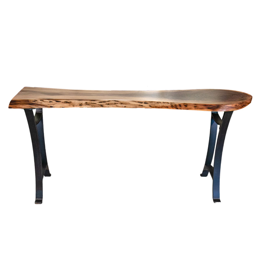 Modern Live Edge Walnut Console Table