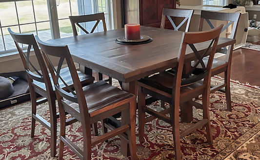 Reclaimed Wood Counter-Height Table Delivered in Newtown, PA