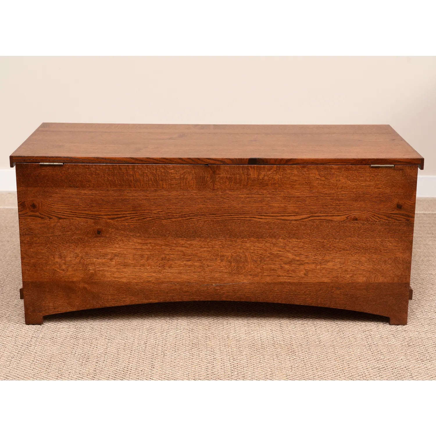 Back of Storage Chest, Quartersawn Oak Wood, Asbury Stain