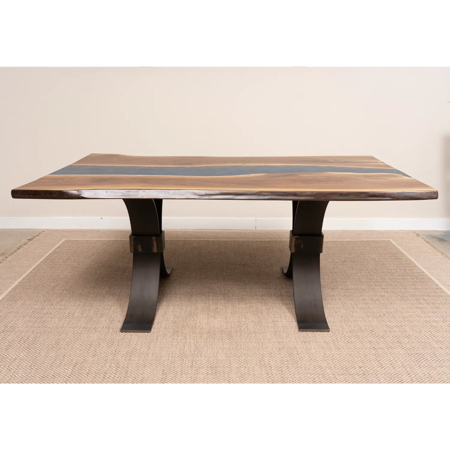 live edge walnut dining table