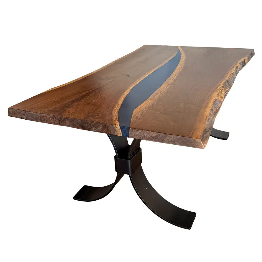 76" Live Edge Walnut Blue River Table