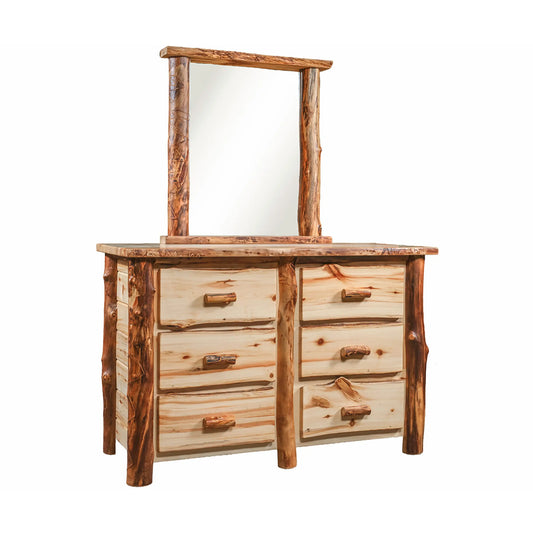 Cumberland Rustic Log Dresser Mirror