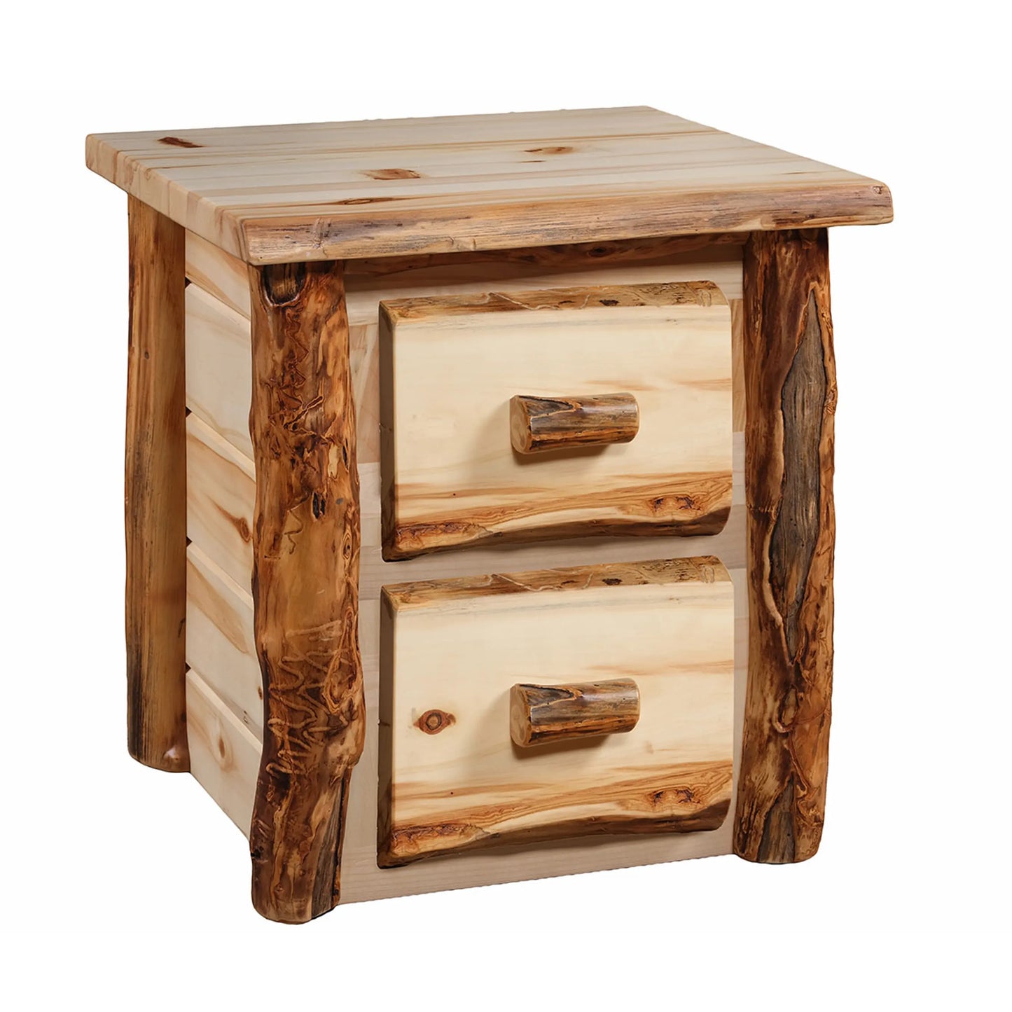 Cumberland Rustic Log Nightstand