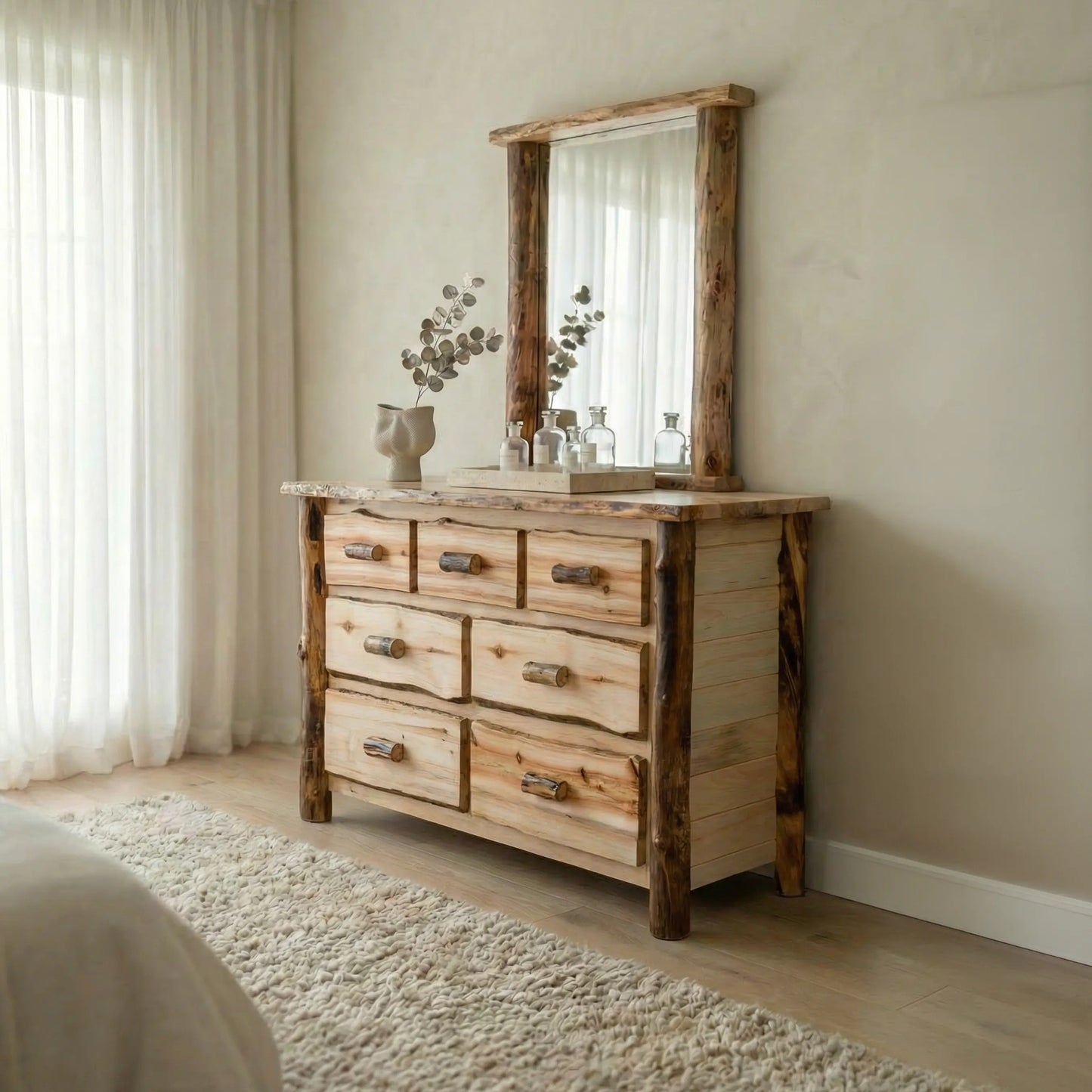 Cumberland Rustic Log Wide Dresser