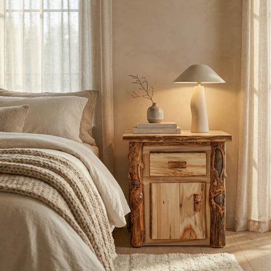 Cumberland Rustic Log Nightstand