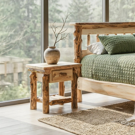 Cumberland Rustic Log Nightstand