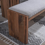 Ethan Reclaimed Wood Upholstered Dining Bench