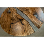 Round Resin Live Edge Dining Table