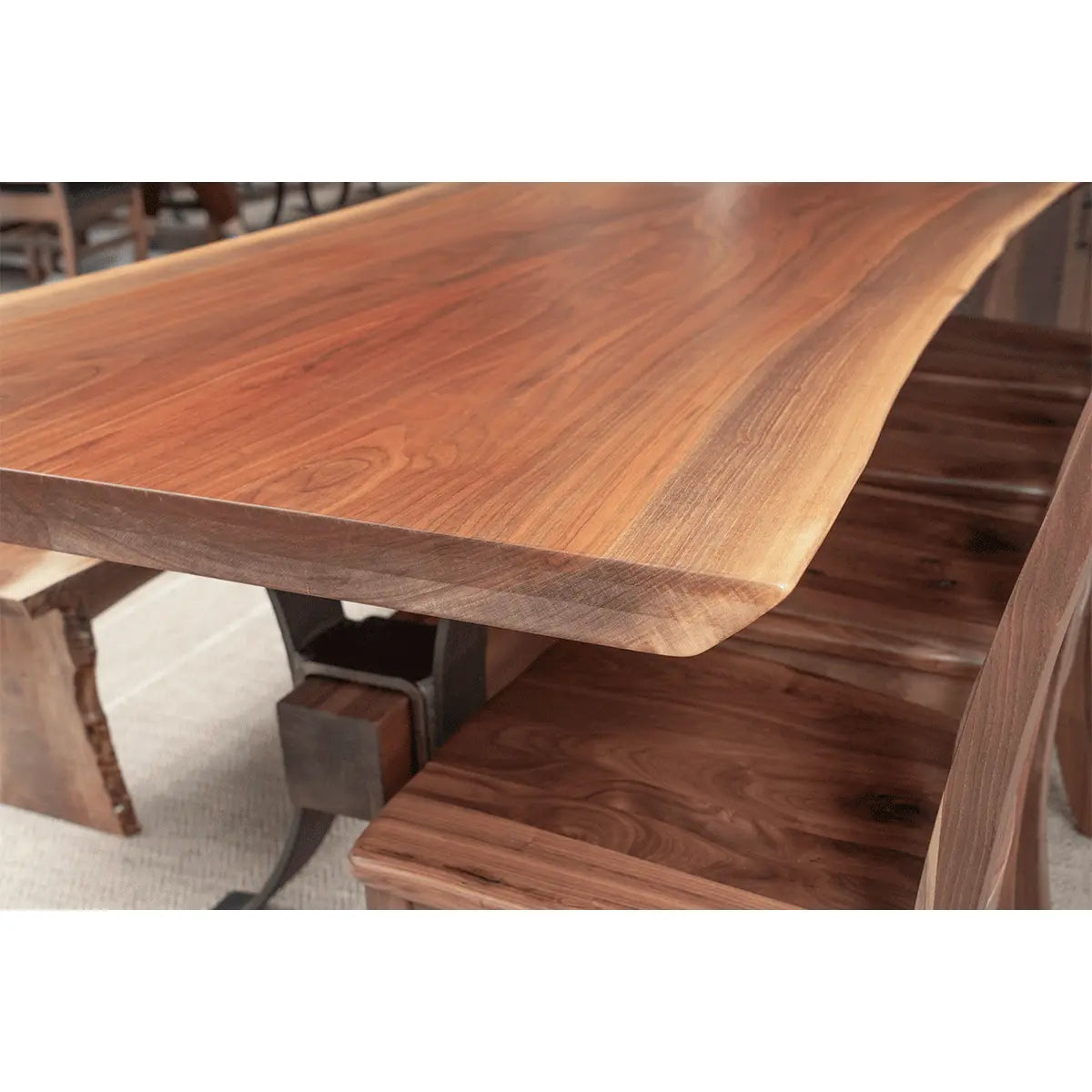 Live Edge Walnut Dining Table Details