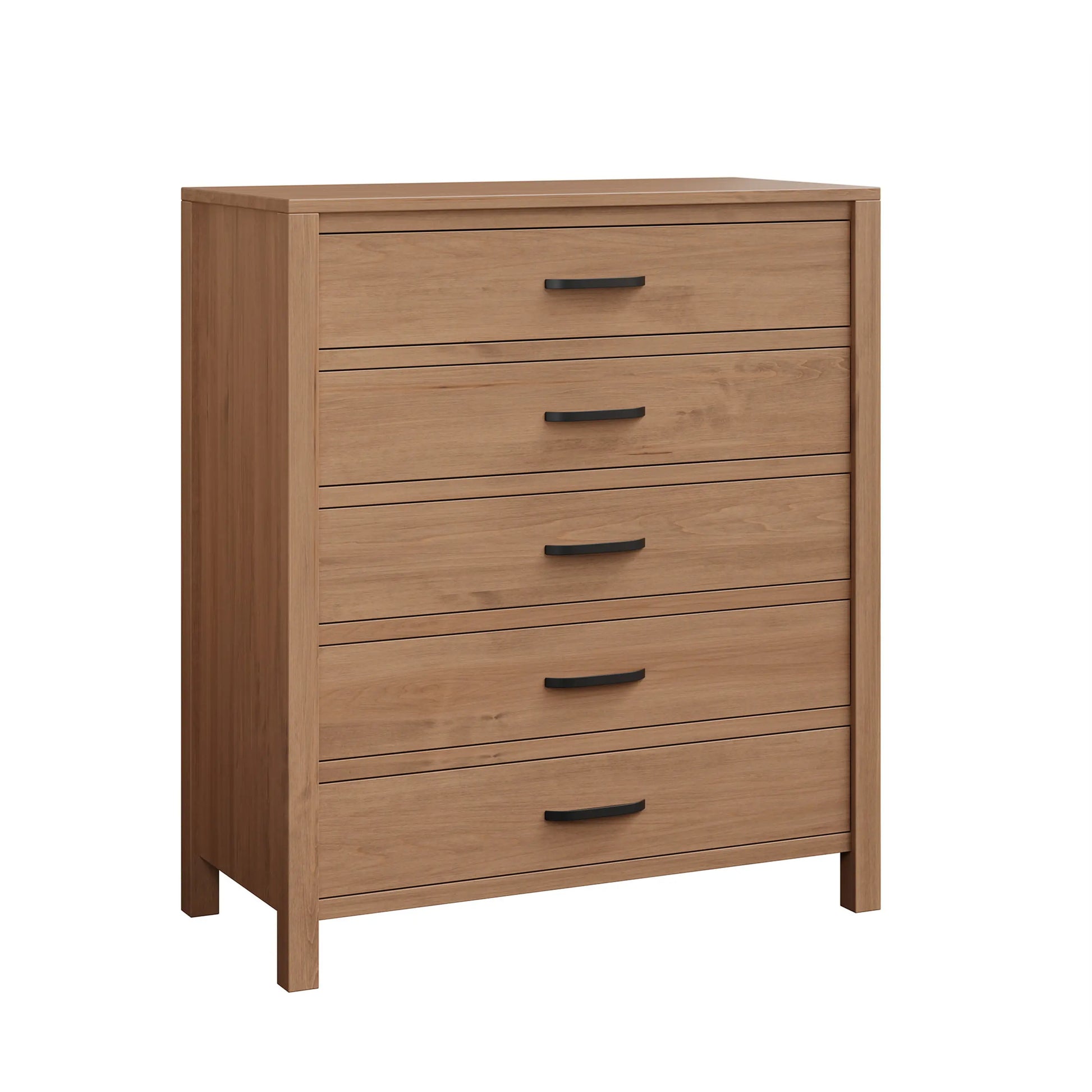 Emily Solid Wood Tall Dresser Brown Maple / 36