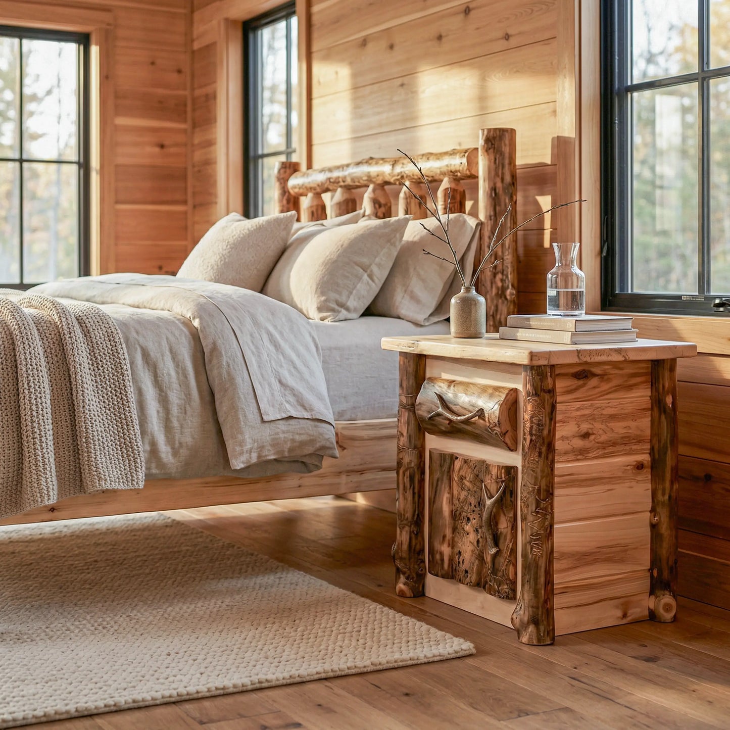 Blue Ridge Log Nightstand