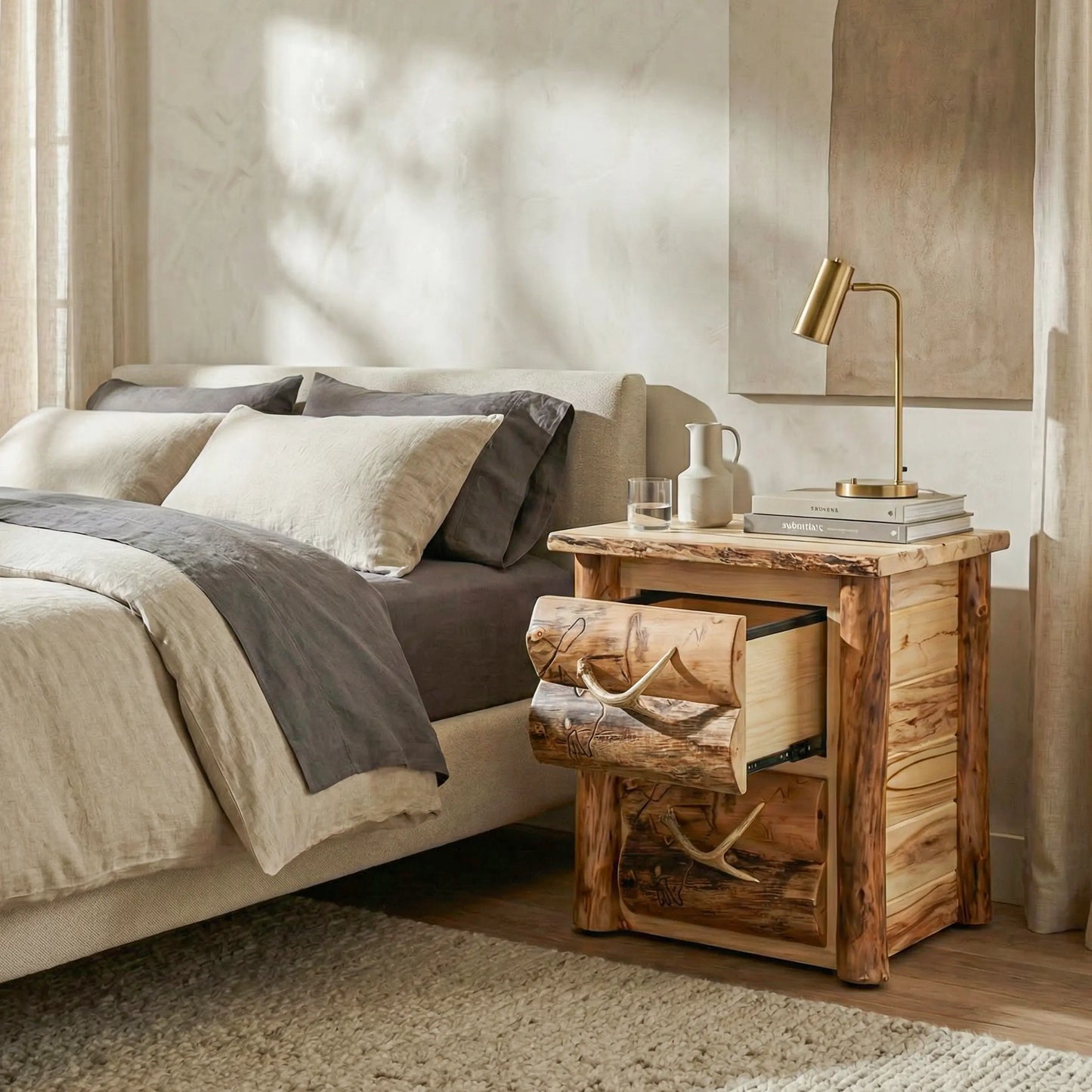 Blue Ridge Log Nightstand