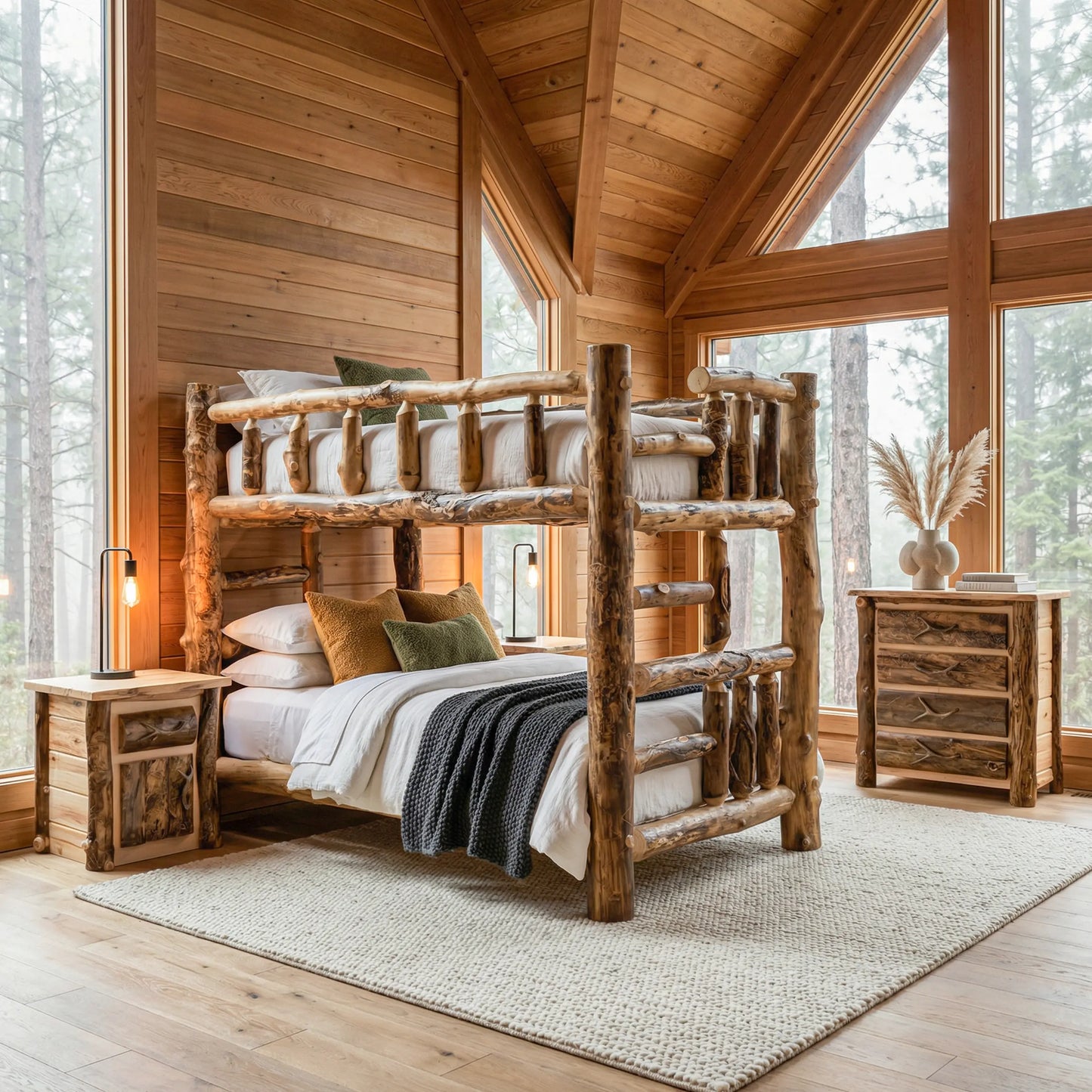 Blue Ridge Log Bunk Bed