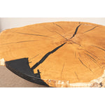 72" oak slab round dining table