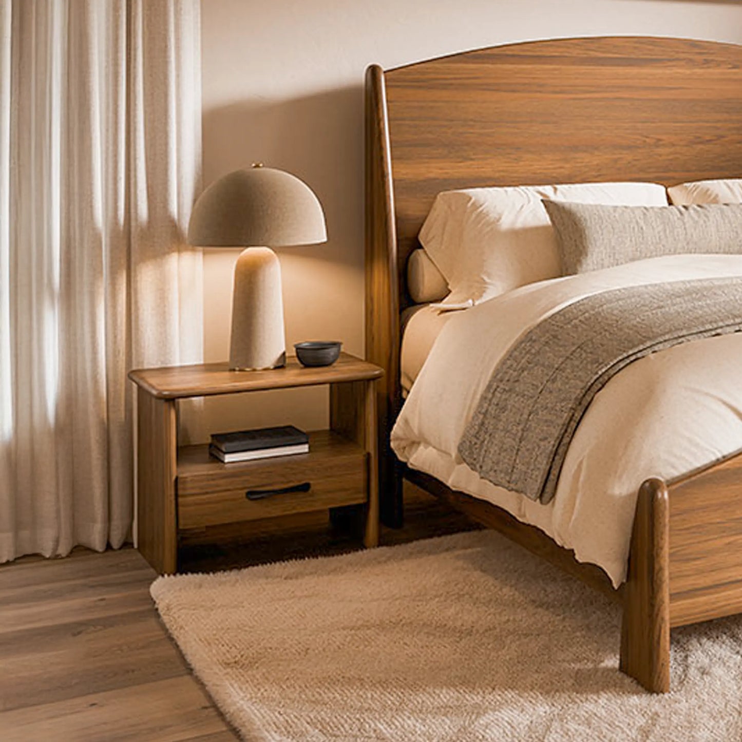 Paola Solid Wood Nightstand
