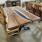 76" Live Edge Walnut Blue River Table