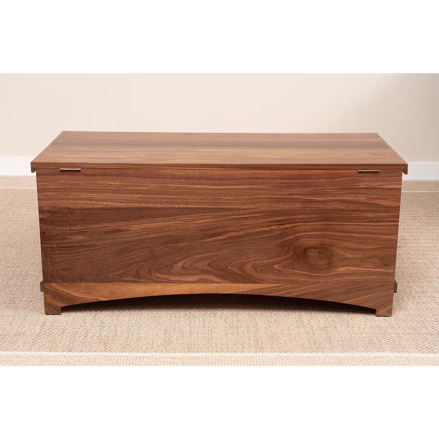 Back Walnut Wood Blanket Chest