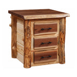 Big Horn Walnut Slab Nightstand with Aspen Posts