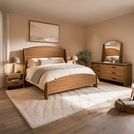 Paola Curved Solid Wood Bed Frame