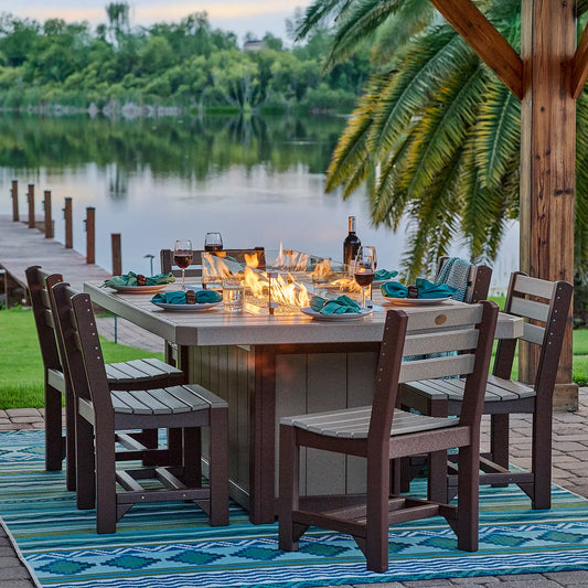 Lumin Fire Table Rectangular, 79" - Built for a Lifetime Outdoors