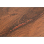 63" Live Edge Walnut Dining Table Copper Epoxy Details