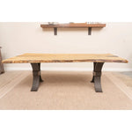 Modern Live Edge Curly Maple Dining Table 93"