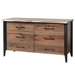 Leighton Walnut 6 Drawer Dresser