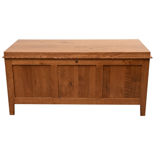 mission style oak coffee table chest