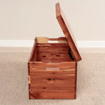 Side Open Cedar Wood Blanket Box