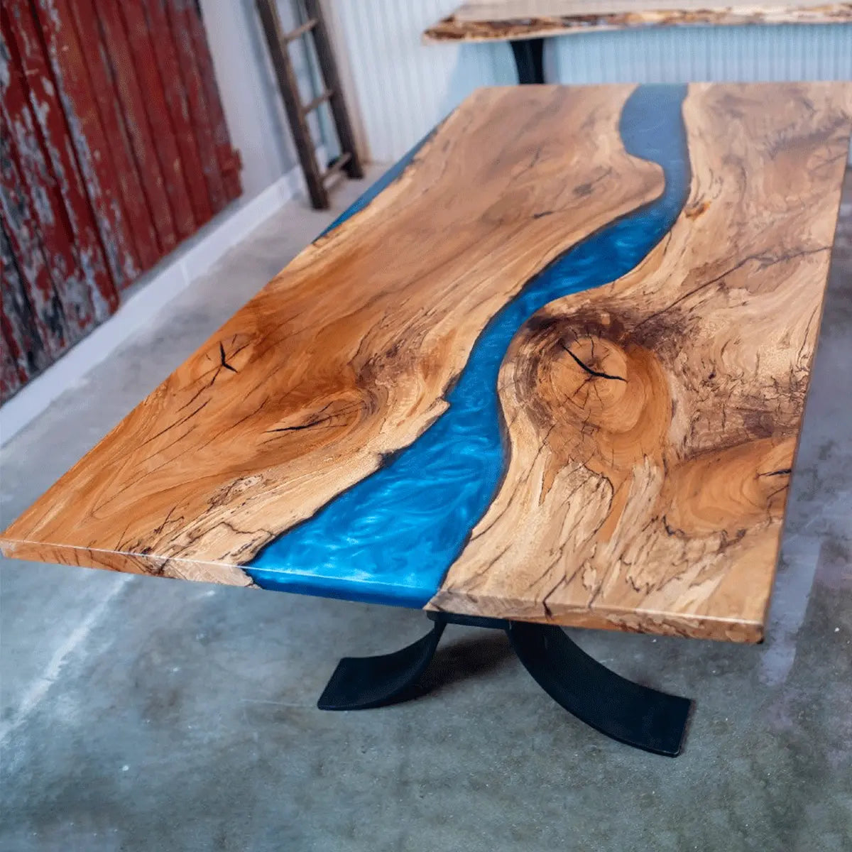 Custom Spalted Maple River Dining Table