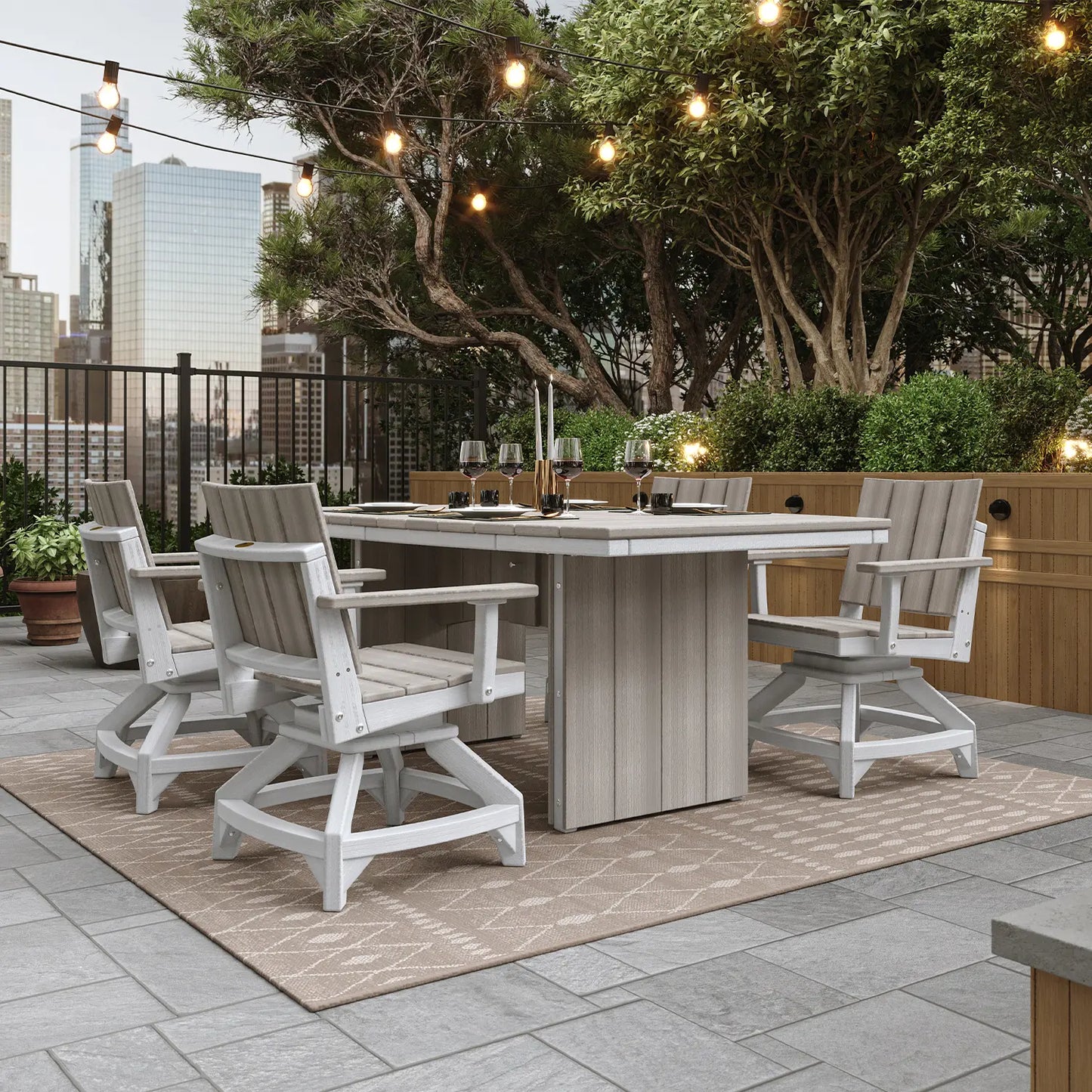 Outdoor Urban Dining Table, Oval Year - Round Durability