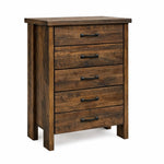 Chelsea 5 Drawer Tall Dresser - Reclaimed Barn Wood with Provincial Stain