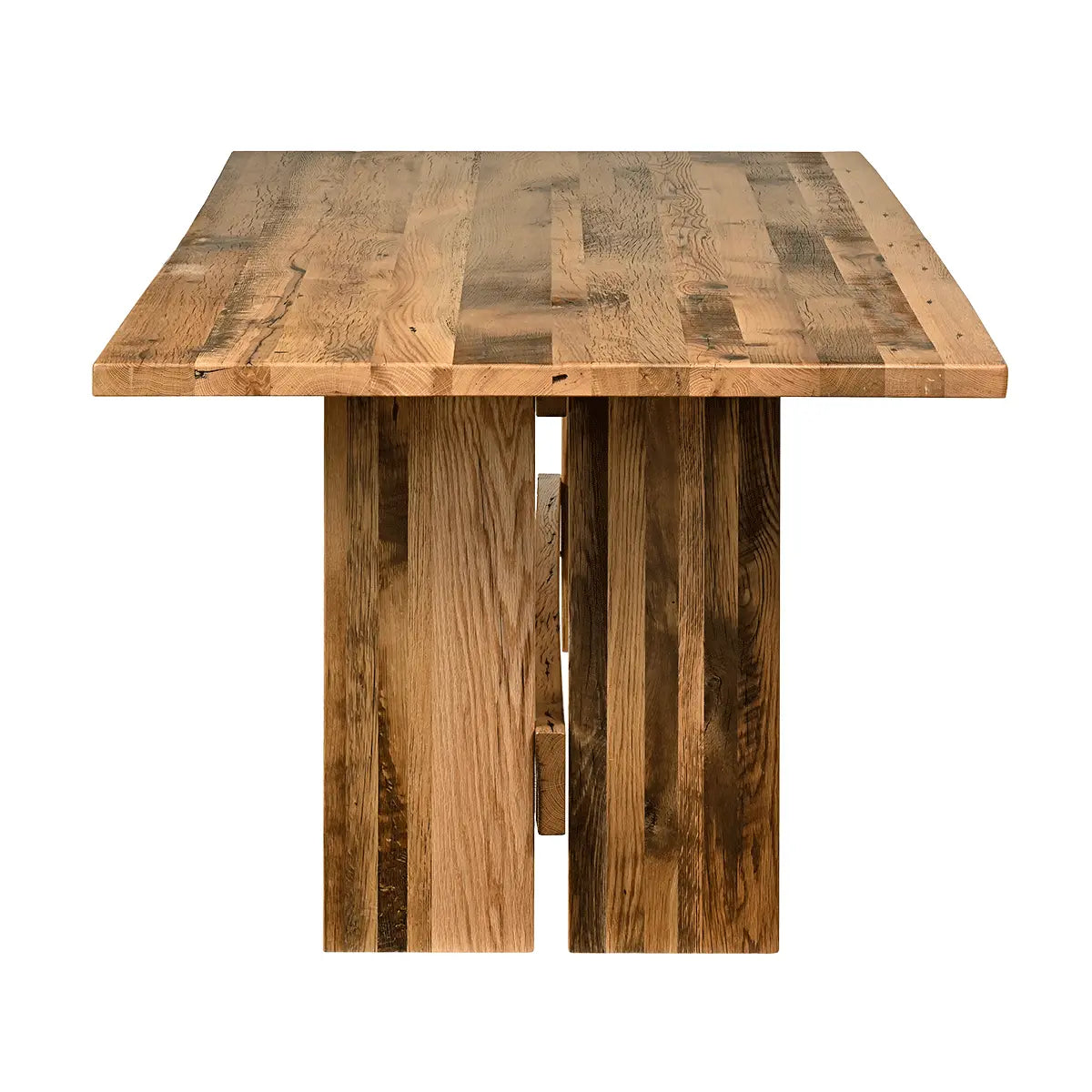 Kitchen Dining Table, Reclaimed Wood, Side Profile