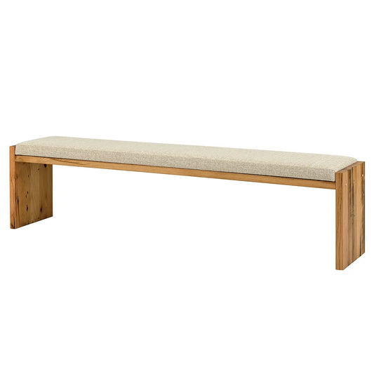 Ethan Reclaimed Wood Upholstered Dining Bench