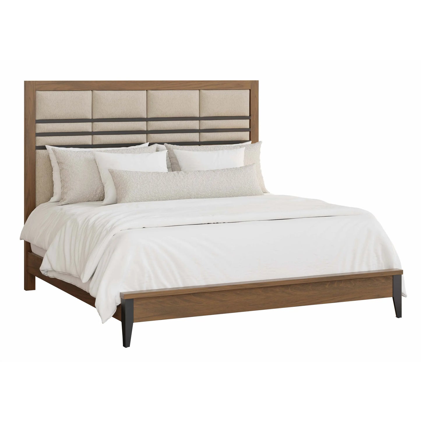 Leighton Upholstered Wood Bed Frame
