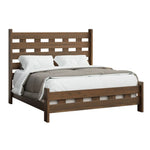 Chelsea Bed - Rustic White Oak Wood, River Rock Stain