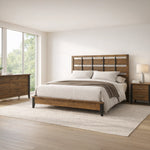 Leighton Contemporary Wood Bed Frame