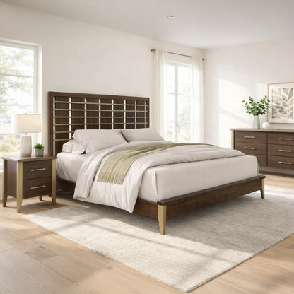 Leighton Contemporary Wood Bed Frame