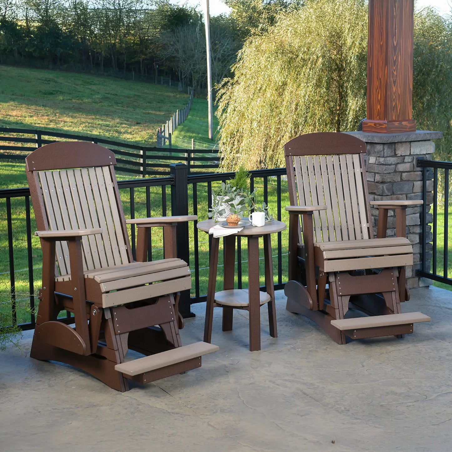 Classic Balcony Glider Chair - Weather-Resistant Build