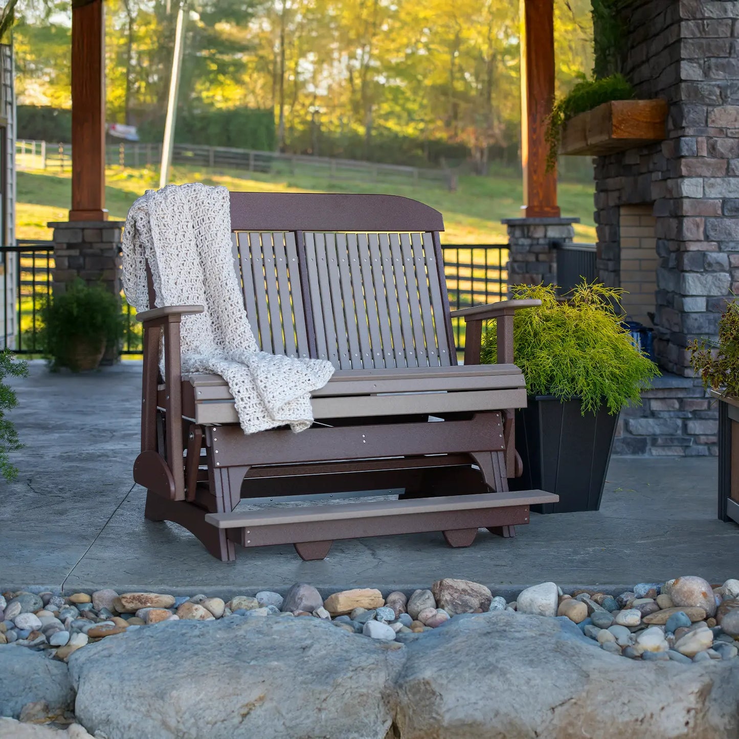 Classic Balcony Glider Seat - Crafted for Lasting Outdoor Living