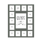 11x14 Red School Picture Frame, Grey Mat